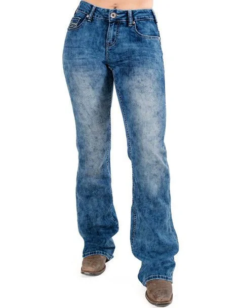 Cowgirl Tuff Womens Tuff Spirit Light Wash Cotton Blend Jeans Scandinavian