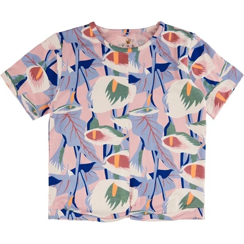THE NEW Peach Beige Flower AOP Gwyneth T-shirt Women