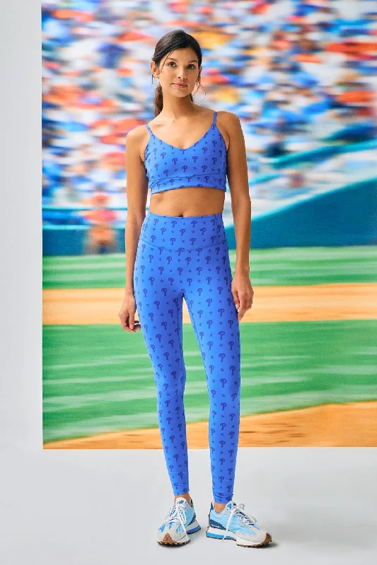 Phillies Action Basic Legging in Monogram Royal Modern Women's 