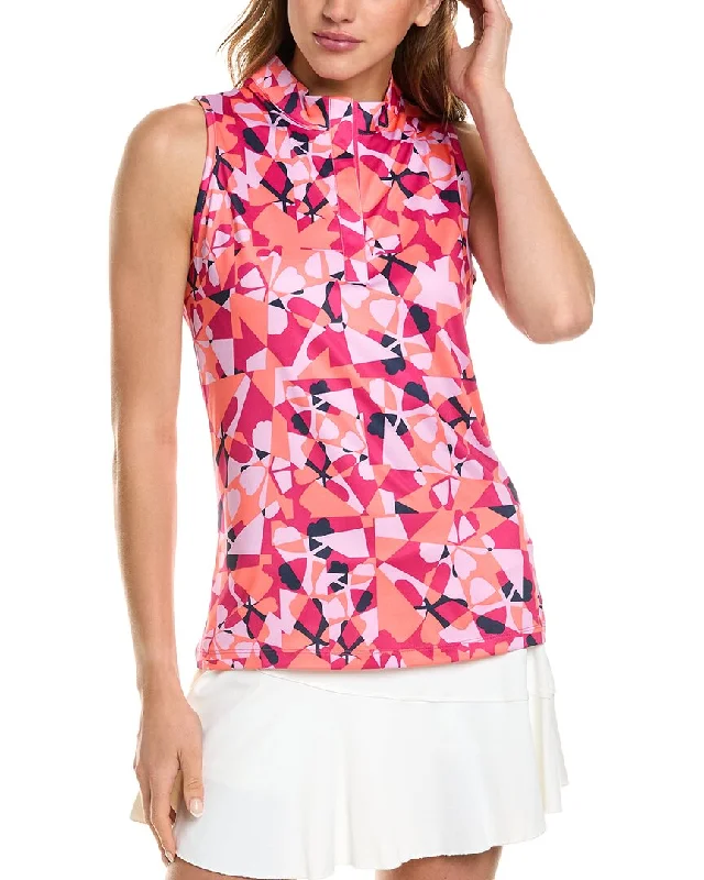 Callaway Geometric Floral Top Sporty Women's Athleisure 