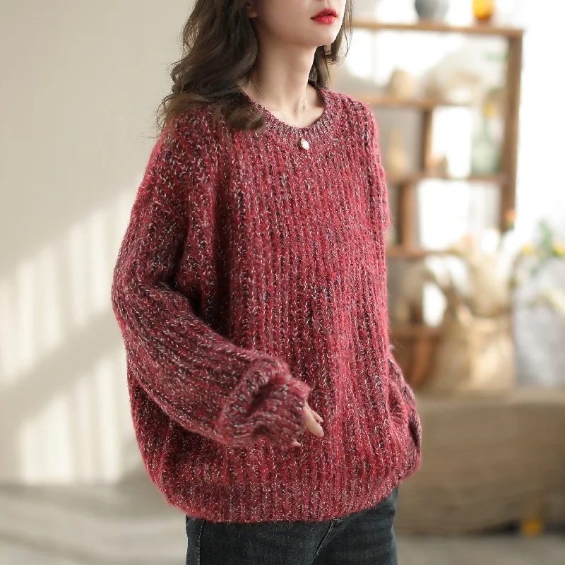 Winter Casual Loose Woolen Knitted Cardigan Cozy Women's Sherpa - lined