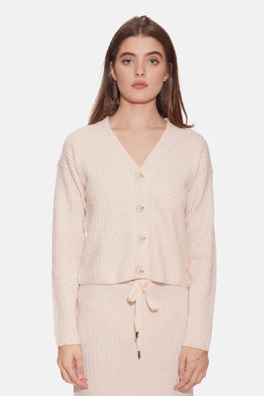 Beatrice Ribbed Cardigan Ricotta Practical Women's Multi - 