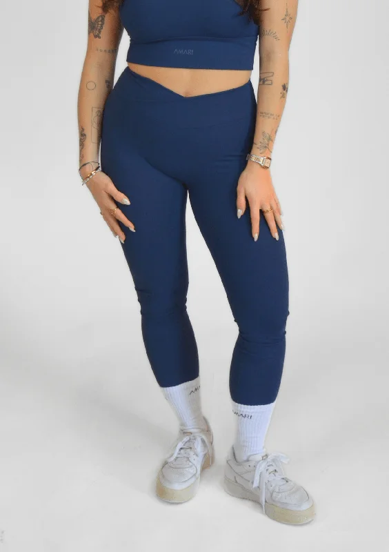 V-Leggings - Midnight Blue Sharp Women's Italian