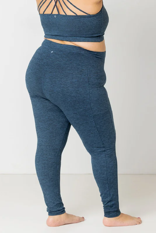 SuperSoft Pocket Leggings - Heather Navy Classic Women's Tweed