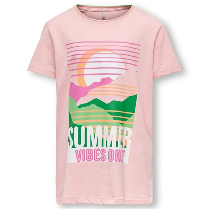 Kids ONLY Tickled Pink Julie Fit Summer T-Shirt Cashmere