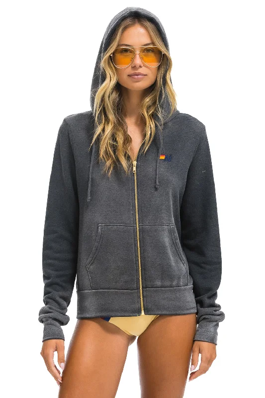 ESSENTIAL ZIP HOODIE - FADED SMOKE Elegant Women's Formal 
