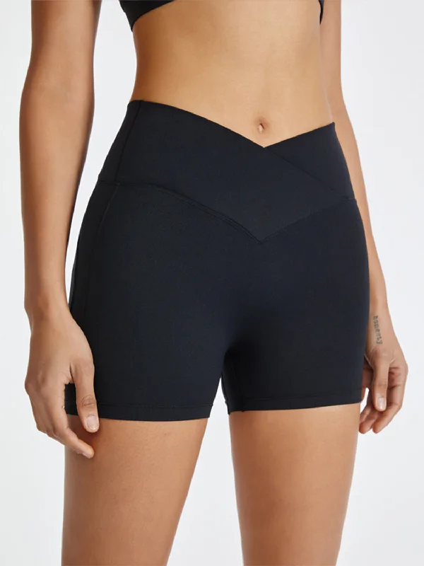 High Waist Active Shorts Laid - back Women's Style