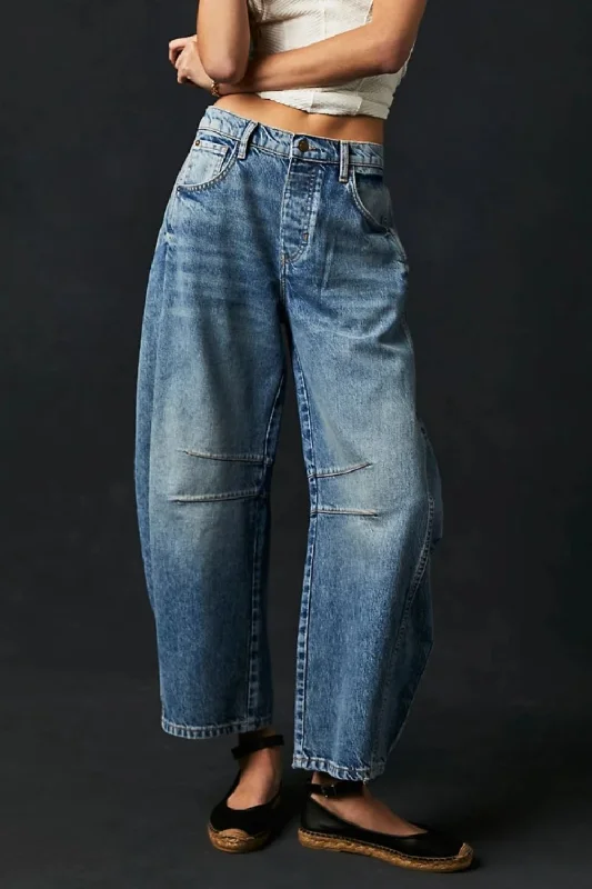 Wide Leg Jeans with Pockets Artistic Women's Hand - painted