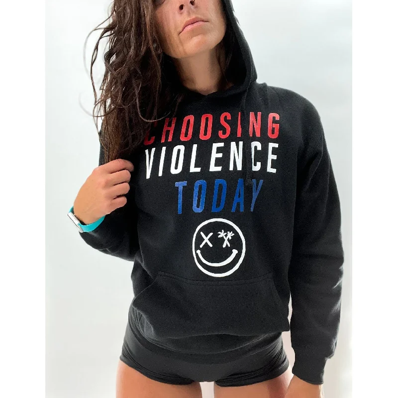 Salty Savage Unisex “CHOOSING VIOLENCE TODAY” Hoodie | Dead Head Edition | USA Edition Gym Salty Savage Unisex “CHOOSING VIOLENCE TODAY” Hoodie | Dead Head Edition | USA Edition Gym
