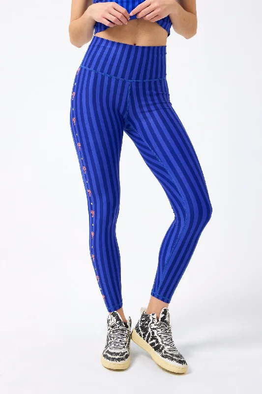 Phillies TLC Leggings in Electric Blue Chalk Stripe Feminine Women's Soft 