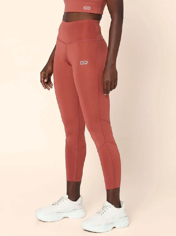 Ath Perform 7/8 High Waist Leggings Marsala Monochromatic Office Style