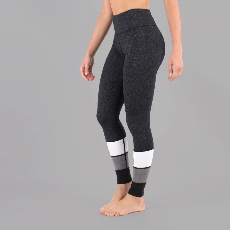 Anna Legging - Charcoal Artistic Women's Hand - painted