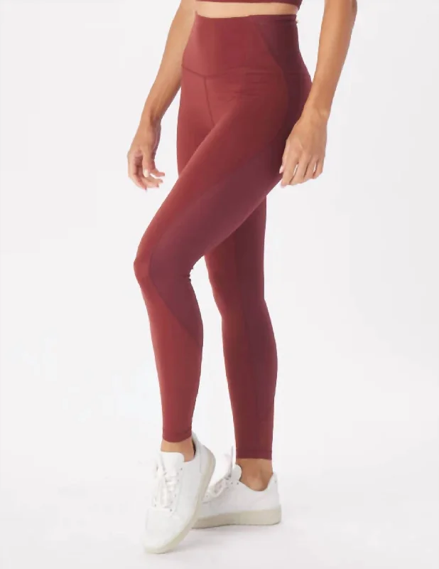 Tone Up Leggings In Cabernet Cool Women's Distressed