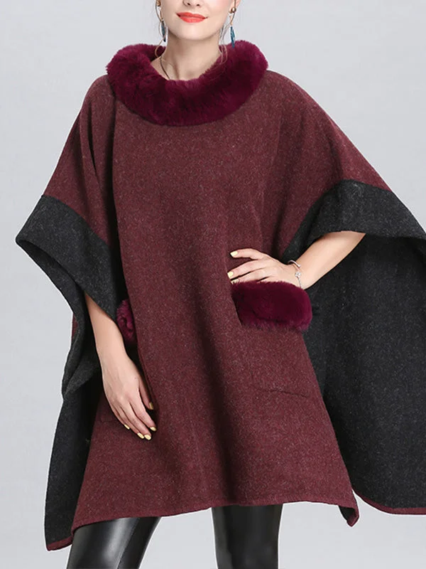 A Cozy Offering Plus Size Cape Cardigan Traditional Women's Wool