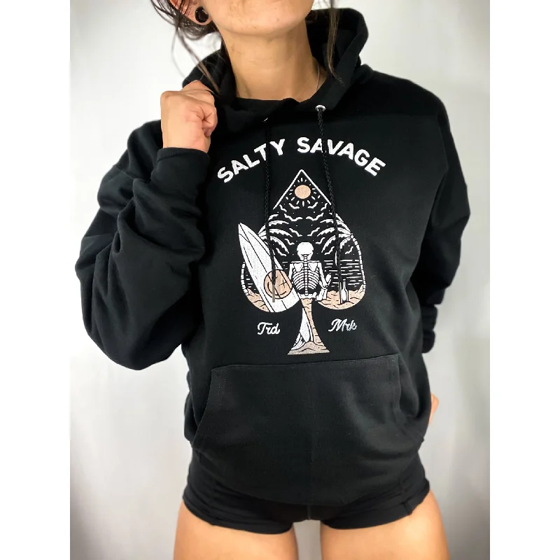 Salty Savage Unisex “Beach Spade” Classic Hoodie Refined Women's Classic 