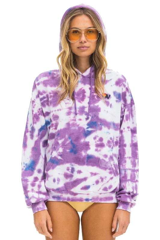 HAND DYED PULLOVER HOODIE RELAXED - TIE DYE MAGENTA Dynamic Women's Moto