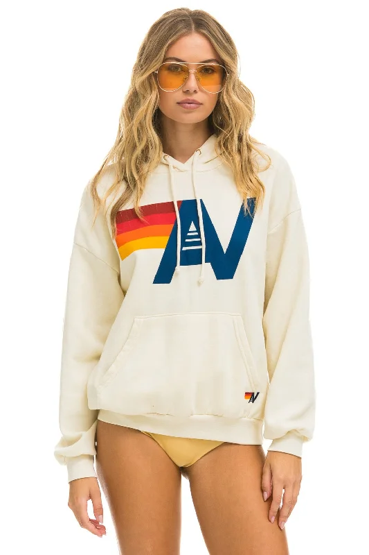 LOGO PULLOVER RELAXED HOODIE - VINTAGE WHITE European