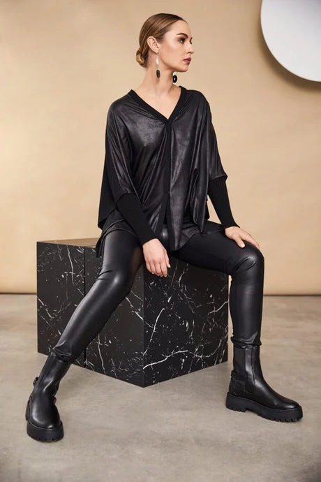 Naya Cardi Shape With Contrast Fabric Cuff Hip Women's Retro