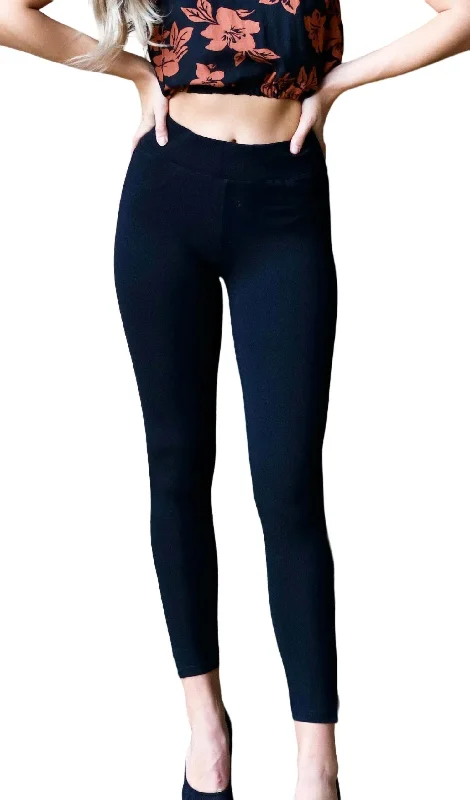 Perfect Mid-Rise Skinny Pants In Black Monochromatic All - in - one