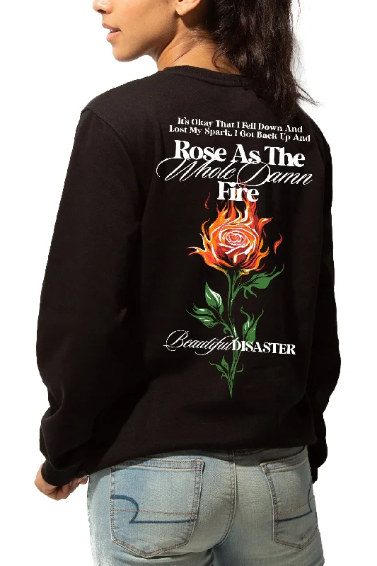 Rise Crewneck Sweatshirt Luxurious Women's High -  end