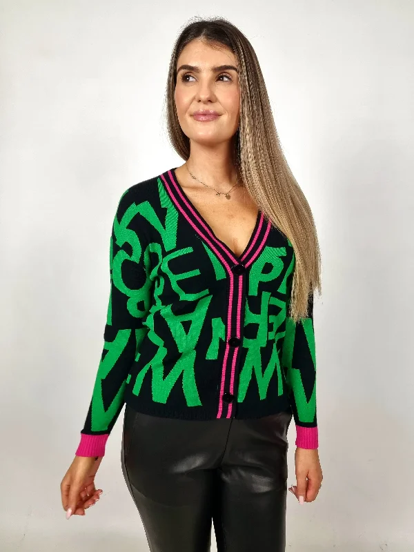 Pame Carrioni Geo Printed Cardigan Dapper Women's 1920S