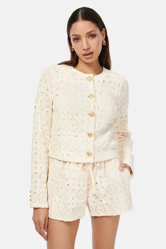 Ligia Crochet Cardigan Ceramic Stylish Women's Neon