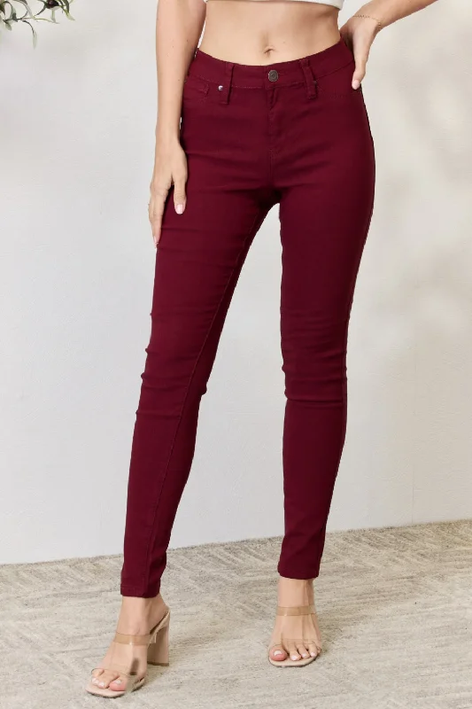 YMI Jeanswear Hyperstretch Mid-Rise Skinny Jeans Disco