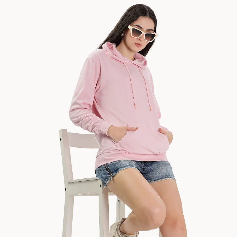 Baby Pink Hoodie - Fully Solid Streetwear Style for 