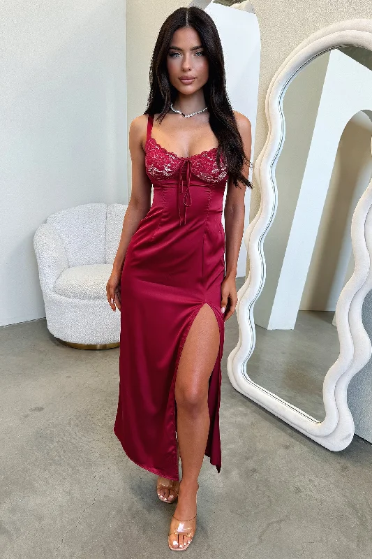 Sorrento Maxi Dress - Red Refined Women's Velvet