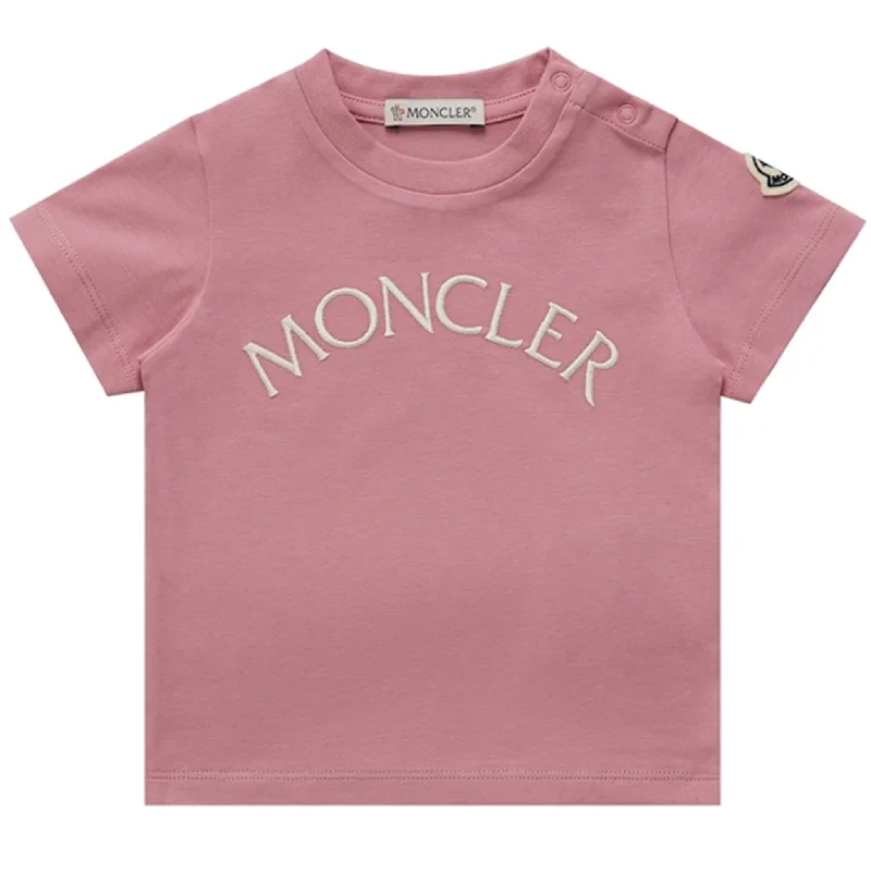 Moncler T-Shirt Light Pink Elegant Women's 
