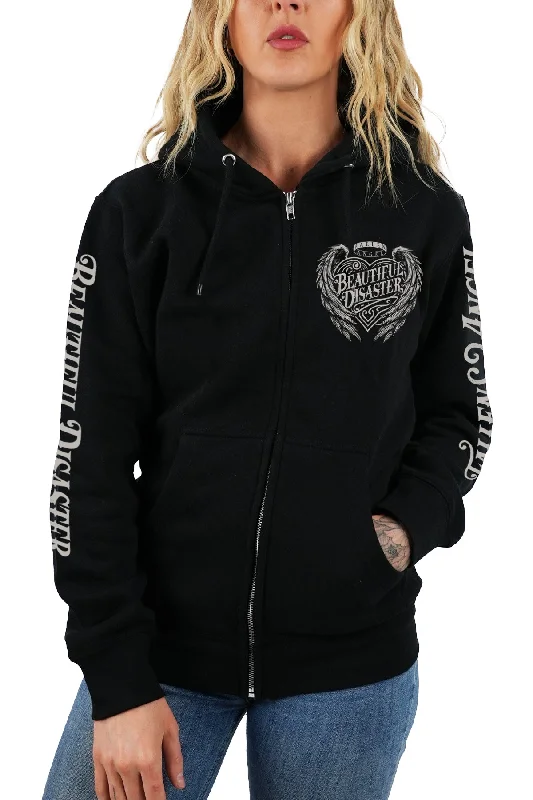 Fallen Angel Zip Hoodie European