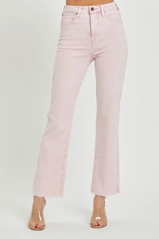 RISEN Full Size High Rise Tummy Control Straight Jeans Earthy Women's 