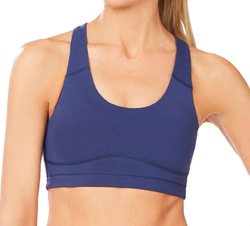 Low Impact Chi Sports Bra In Patriot Blue Cashmere