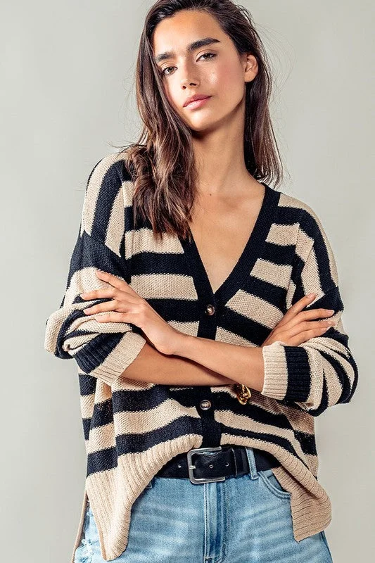 Kandice Cozy and Free Striped Cardigan Modern Women's 