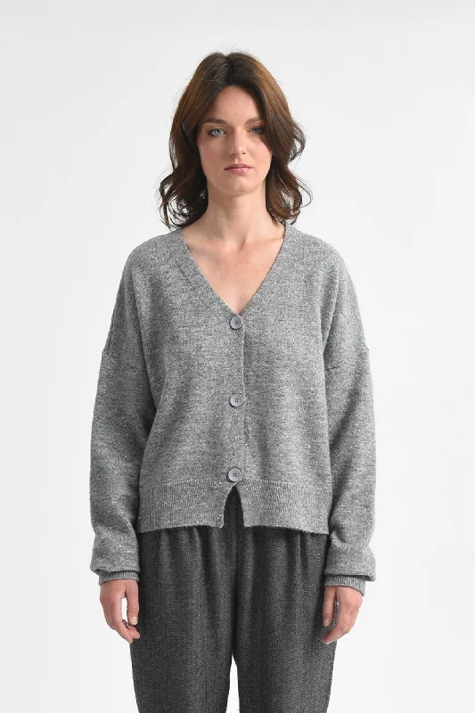 Molly Bracken Grey Knitted Cardigan Dynamic Women's High - energy
