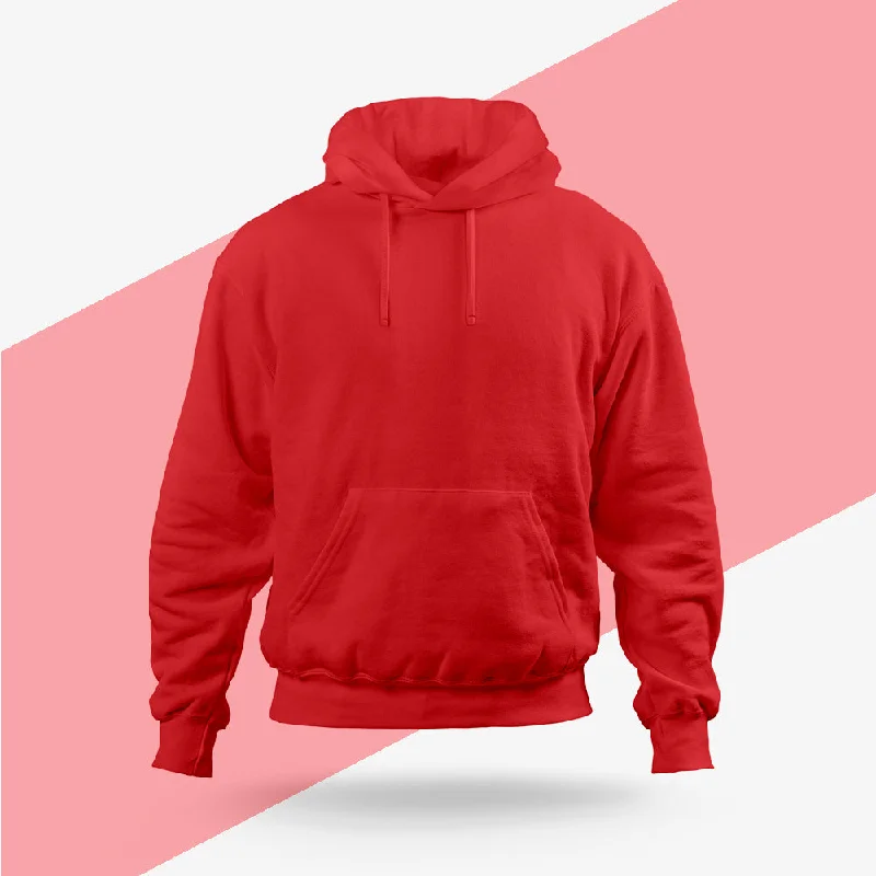 Red Hoodie - Fully Solid Sharp Women's Italian