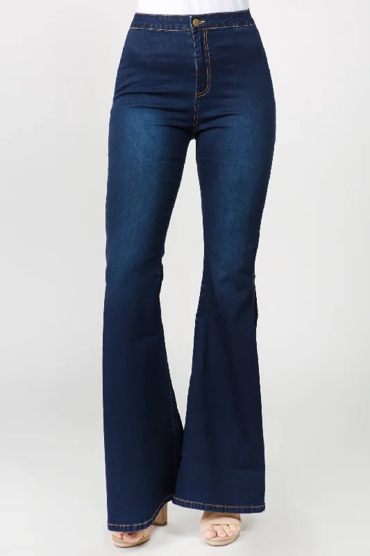 American Bazi Side Slit Flare Jeans Dynamic Women's High - energy