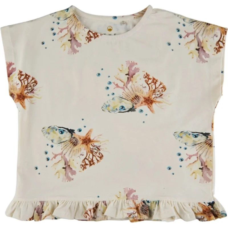 THE NEW White Swan Coral AOP Giselle T-shirt Scandinavian