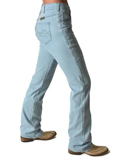 Cowgirl Tuff Womens Light UltraBreathe Light Wash Lyocell Jeans performance