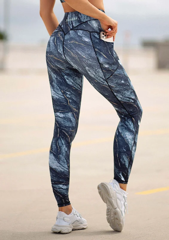 Gia Black Marble Legging Preppy Women's College