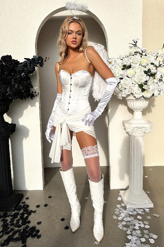 Nia Thigh High Stockings - White Women