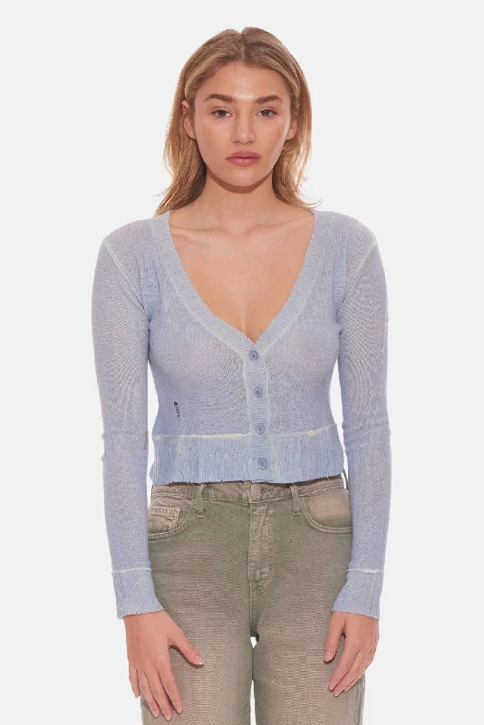 Mia Shrunken Cardigan Ocean Breeze Streetwear Style for 