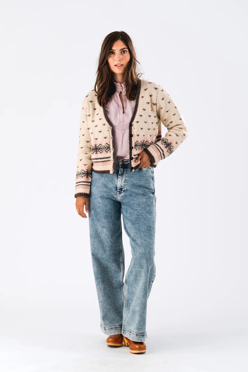 Lollys Laundry Crème Nina Cardigan Street
