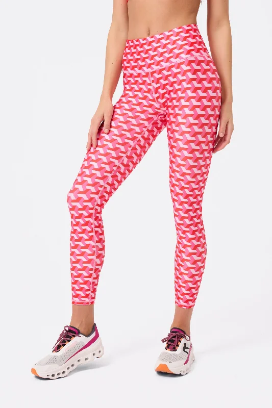 Hi-Shine Leggings in Strawberry Twist Geo Refined Women's 