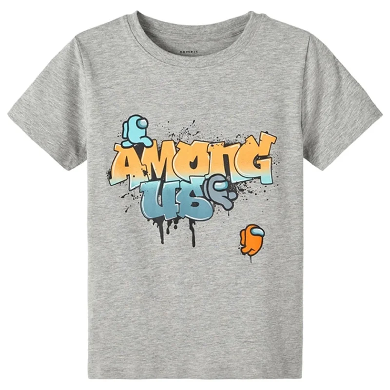Name it Grey Melange Muhan Among Us T-Shirt Stylish Women's Neon