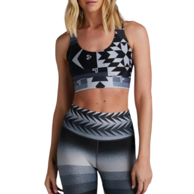 Smokey Bra In Anthracite Print Artistic Women's Hand - painted