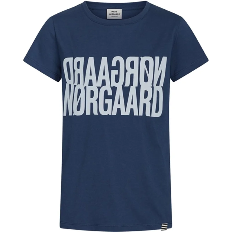 Mads Nørgaard Single Organic Tuvina T-Shirt Estate Blue Confident Women's Power