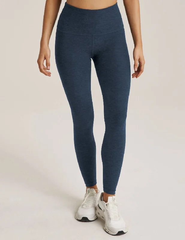 Spacedye Caught In The Midi High Waisted Legging In Nocturnal Navy Casual Women's Loose - fitting