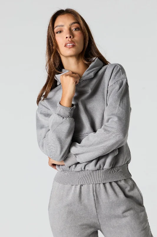 Washed Fleece Hoodie Compression
