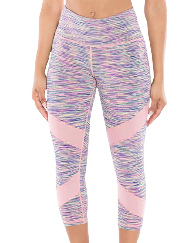 Space Edge Capri Leggings In Cake Stylish Women's Neon